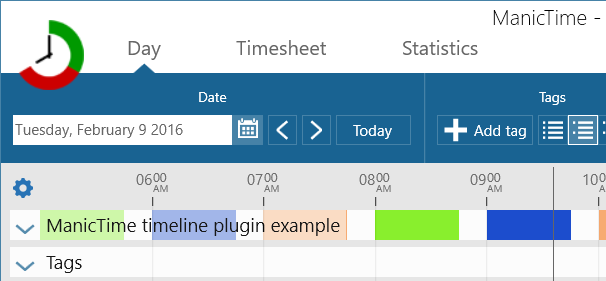 Timeline on day view